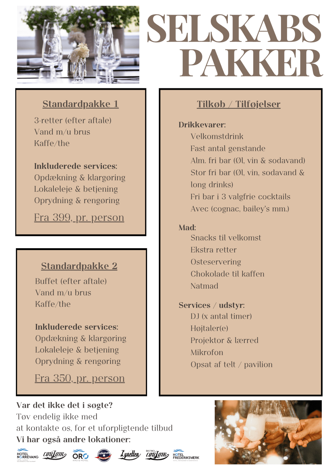 Selskab hos Restaurant Hellerup Sejlklub